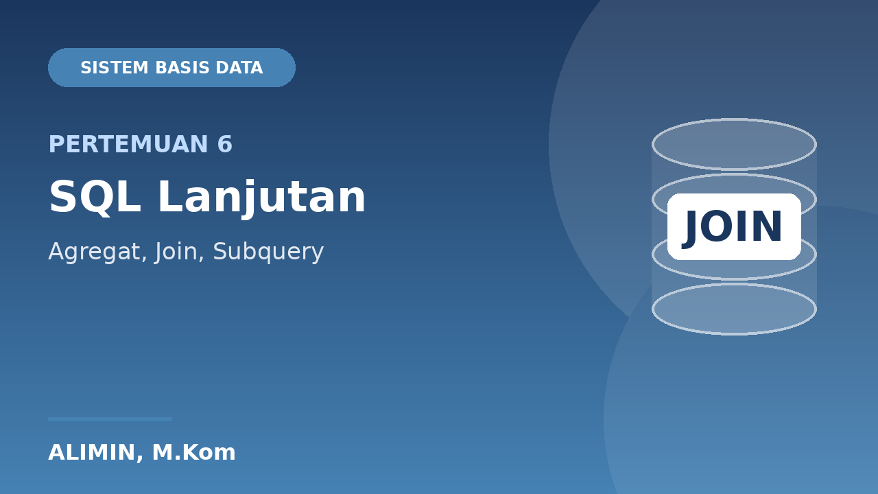 SQL Lanjutan (Query Kompleks)