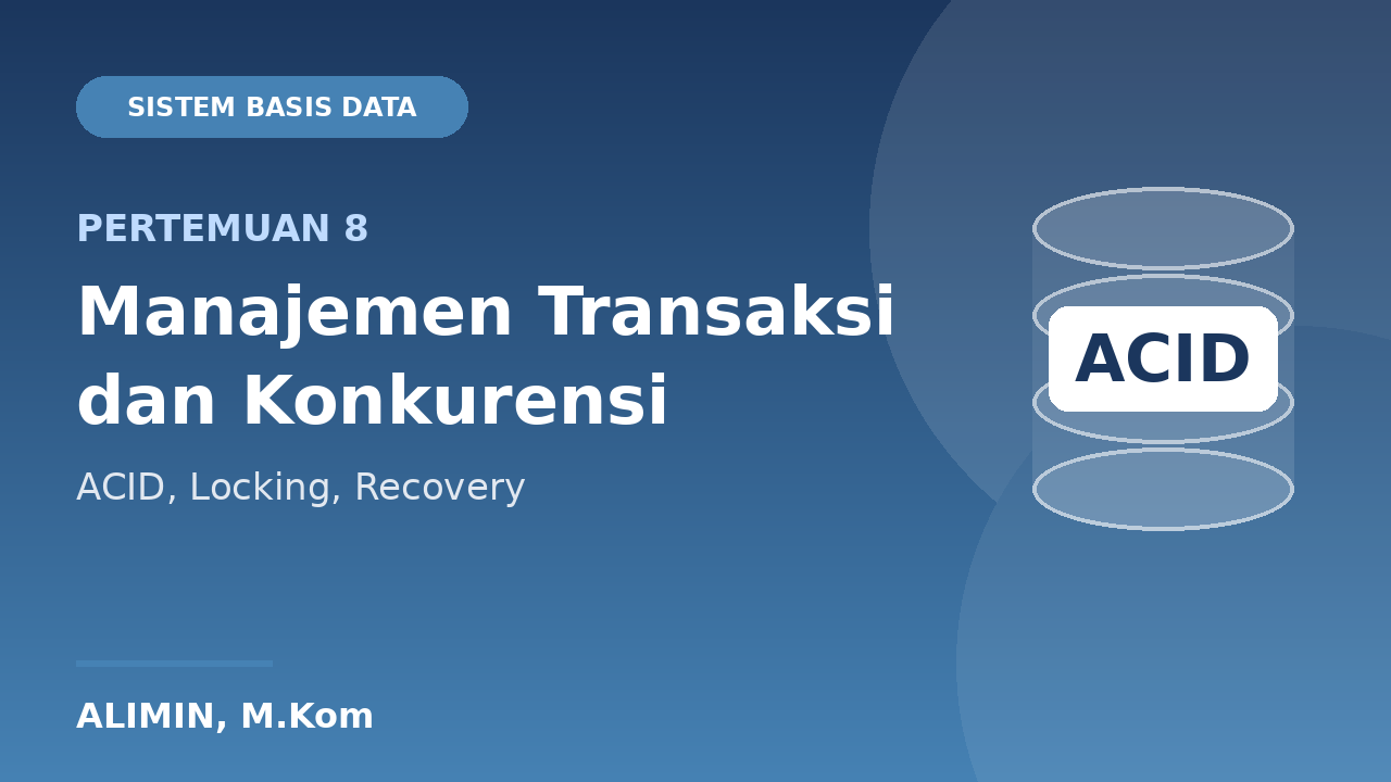 Manajemen Transaksi dan Konkurensi